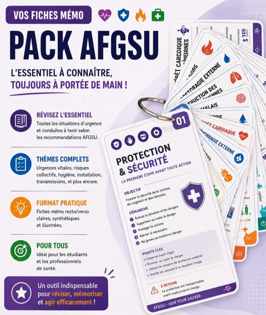 Couverture de la ressource « Pack AFGSU Fiches Mémo »