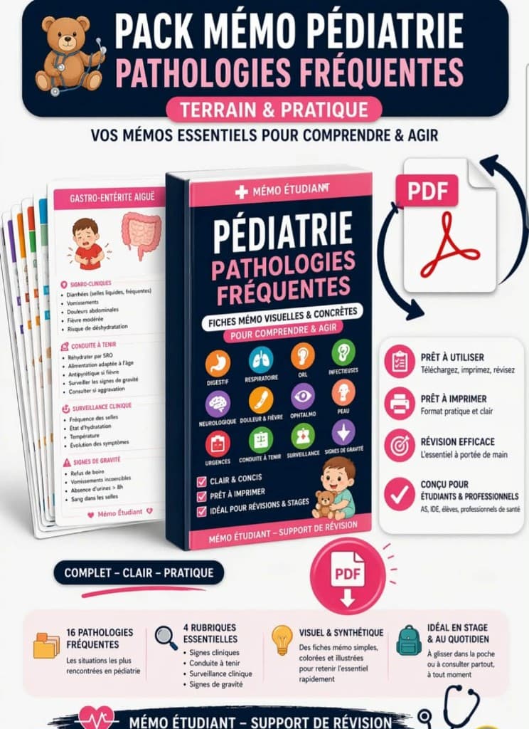 Couverture de la ressource « Pack Mémo Pédiatrie Pathologies Fréquentes »